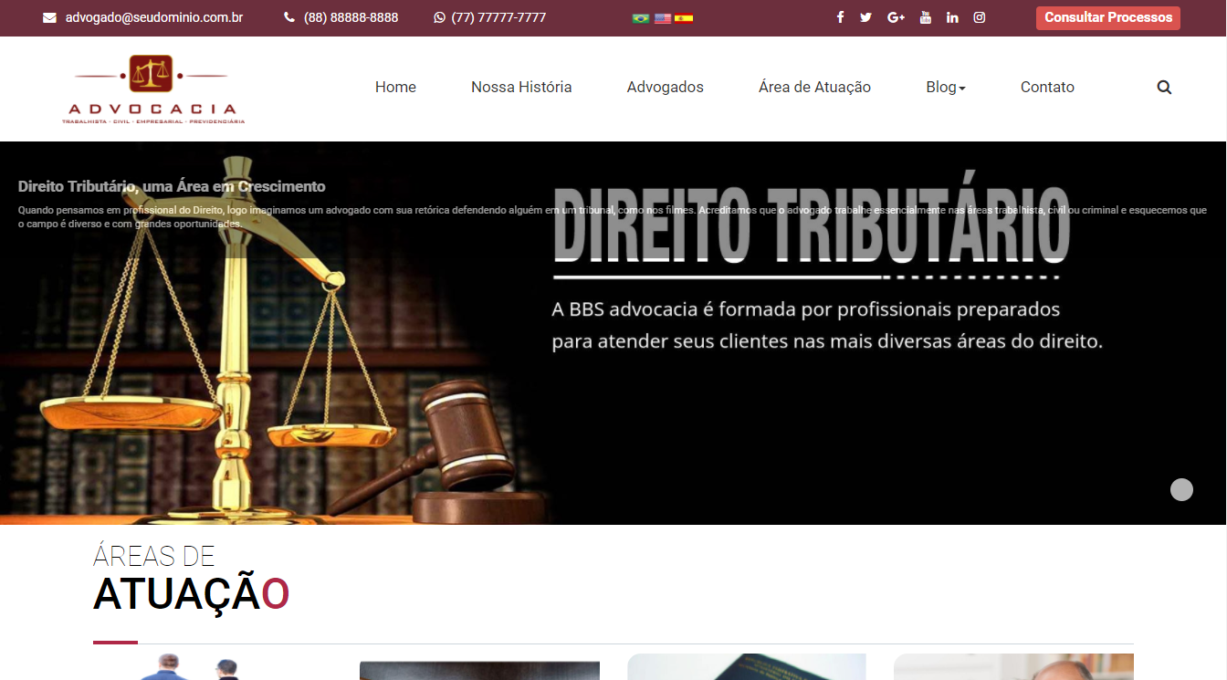 Site Advogado - Theme Brown